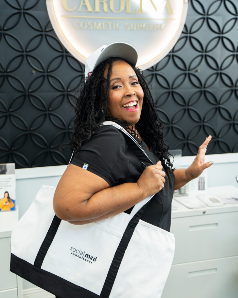 Camille bringing her energy and having fun at the office!
